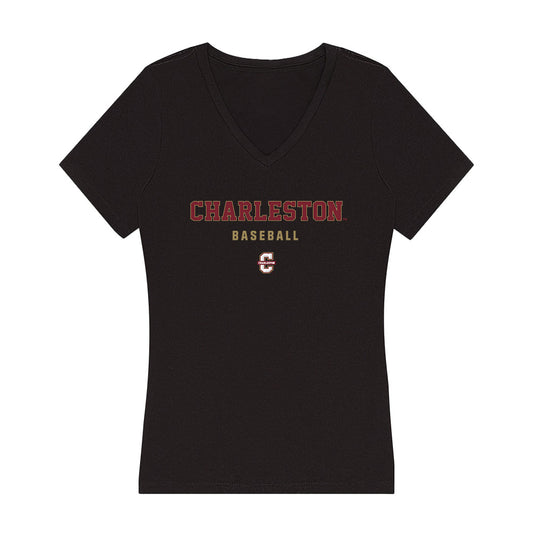 Charleston - NCAA Baseball : Alex LaCoste - Women's V-Neck T-Shirt-0