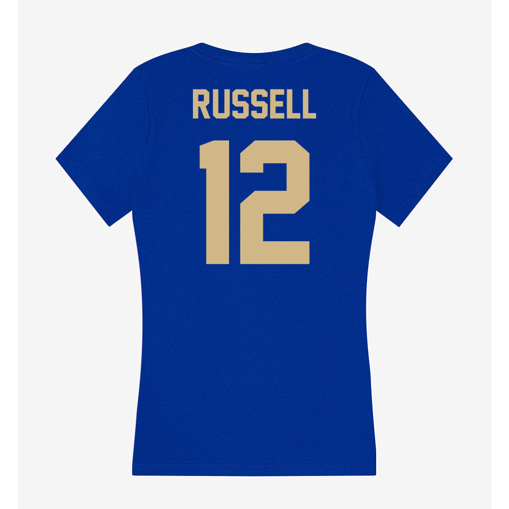 Tulsa - NCAA Softball : Faith Russell - Women's V-Neck T-Shirt-1