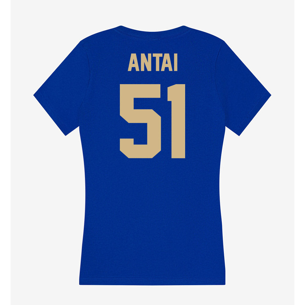 Tulsa - NCAA Football : Javion Antai - Women's V-Neck T-Shirt-1