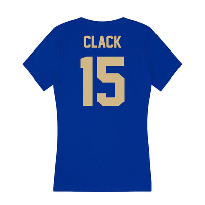 Tulsa - NCAA Women's Basketball : Jade Clack - Women's V-Neck T-Shirt-1