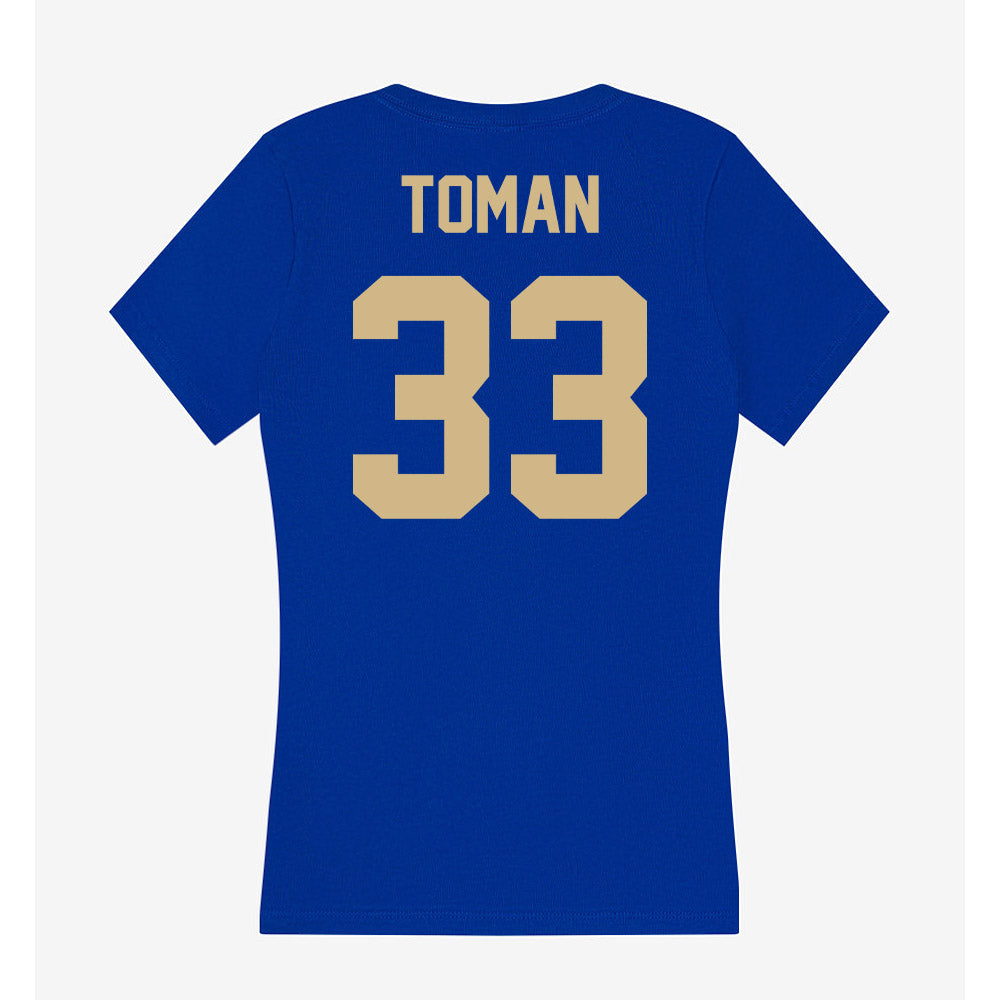 Tulsa - NCAA Women's Basketball : Dora Toman - Women's V-Neck T-Shirt-1