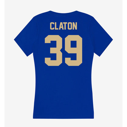 Tulsa - NCAA Football : Zach Claton - Women's V-Neck T-Shirt-1