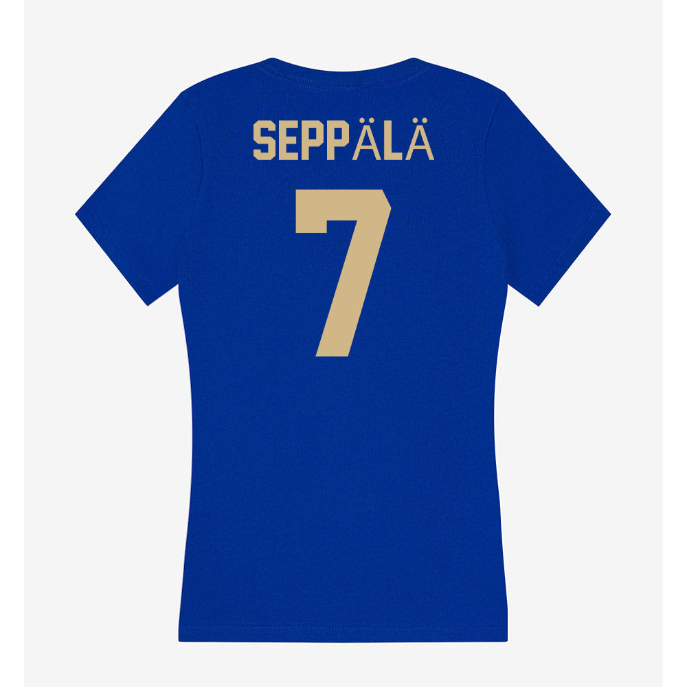 Tulsa - NCAA Women's Basketball : Teresa Seppälä - Women's V-Neck T-Shirt-1