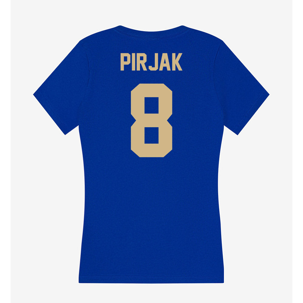 Tulsa - NCAA Women's Basketball : Gina Nikola Pirjak - Women's V-Neck T-Shirt-1
