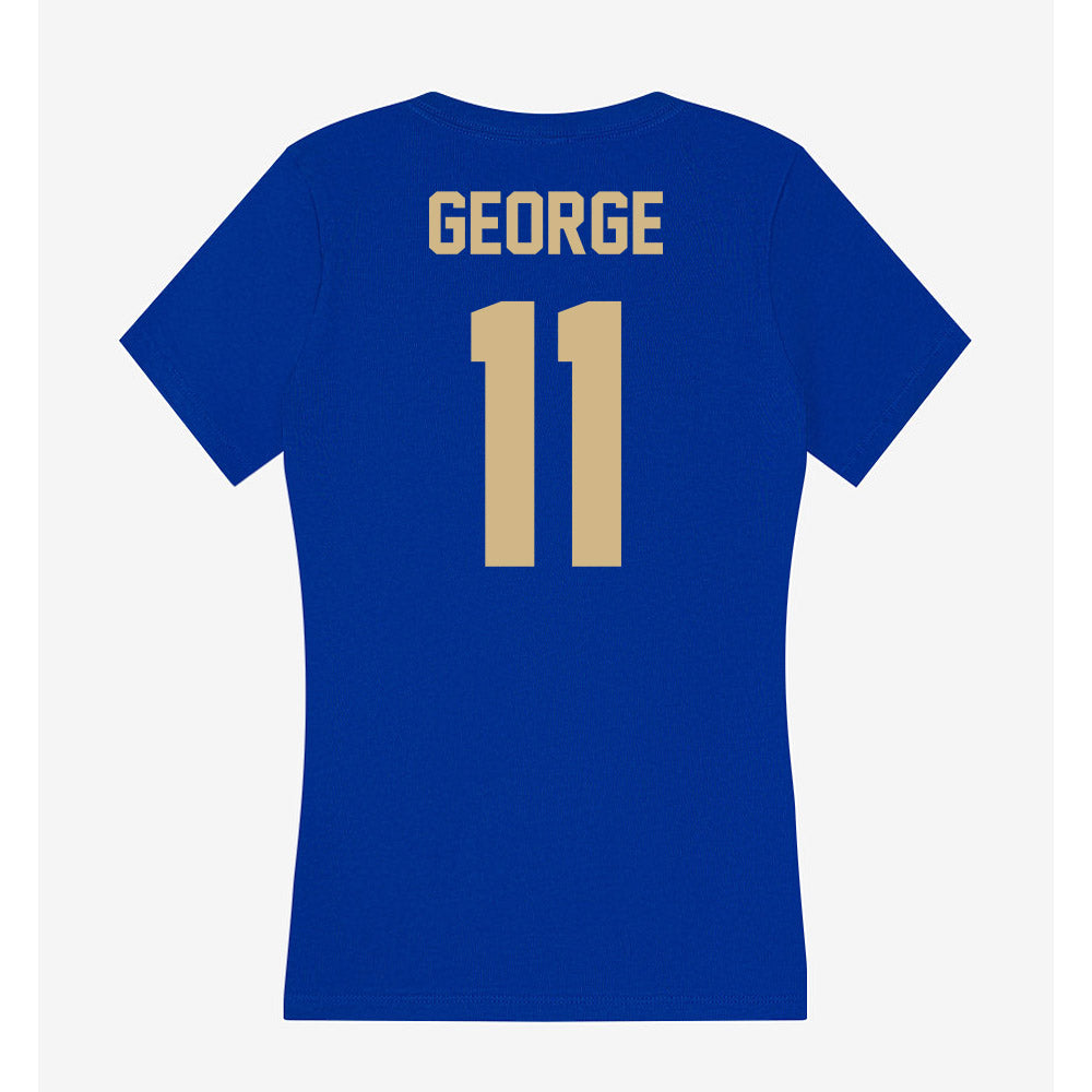 Tulsa - NCAA Football : Jaylen George - Women's V-Neck T-Shirt-1