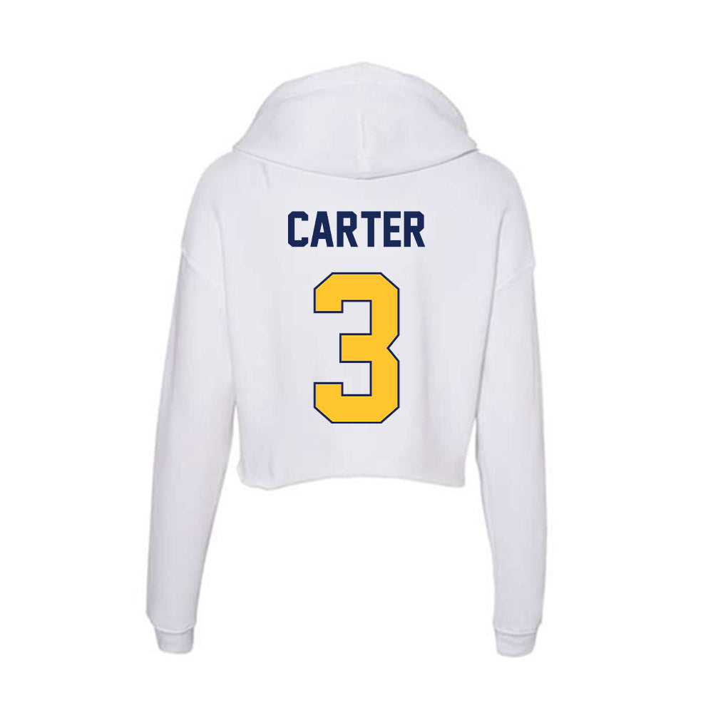 Marquette - NCAA Women's Basketball : Se'Crette Carter - Classic Shersey Women's Crop Fleece Hooded Sweatshirt-1