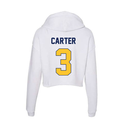 Marquette - NCAA Women's Basketball : Se'Crette Carter - Classic Shersey Women's Crop Fleece Hooded Sweatshirt-1