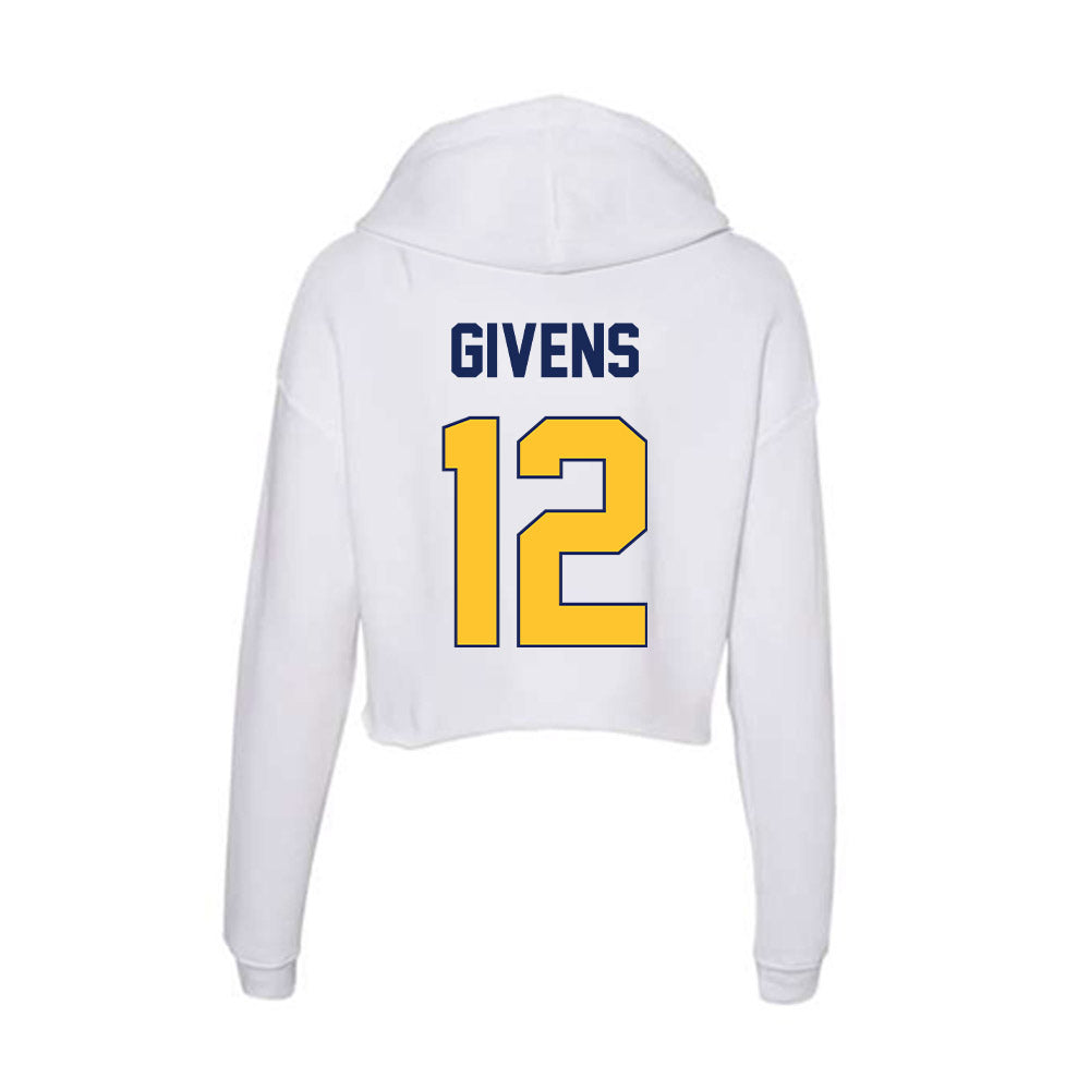 Marquette - NCAA Women's Basketball : Mackenzie Givens - Women's Crop Fleece Hoodie-1