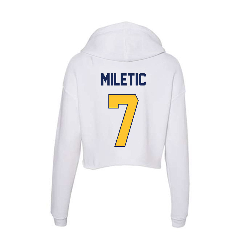 Marquette - NCAA Men's Basketball : Ian Miletic - Classic Shersey Women's Crop Fleece Hoodie-1