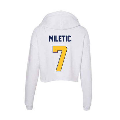 Marquette - NCAA Men's Basketball : Ian Miletic - Classic Shersey Women's Crop Fleece Hoodie-1