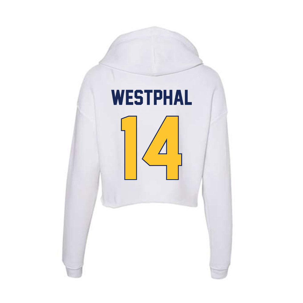Marquette - NCAA Men's Lacrosse : Beau Westphal - Classic Shersey Women's Crop Fleece Hooded Sweatshirt-1