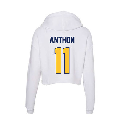 Marquette - NCAA Women's Basketball : Noelle Anthon - Women's Crop Fleece Hoodie-1