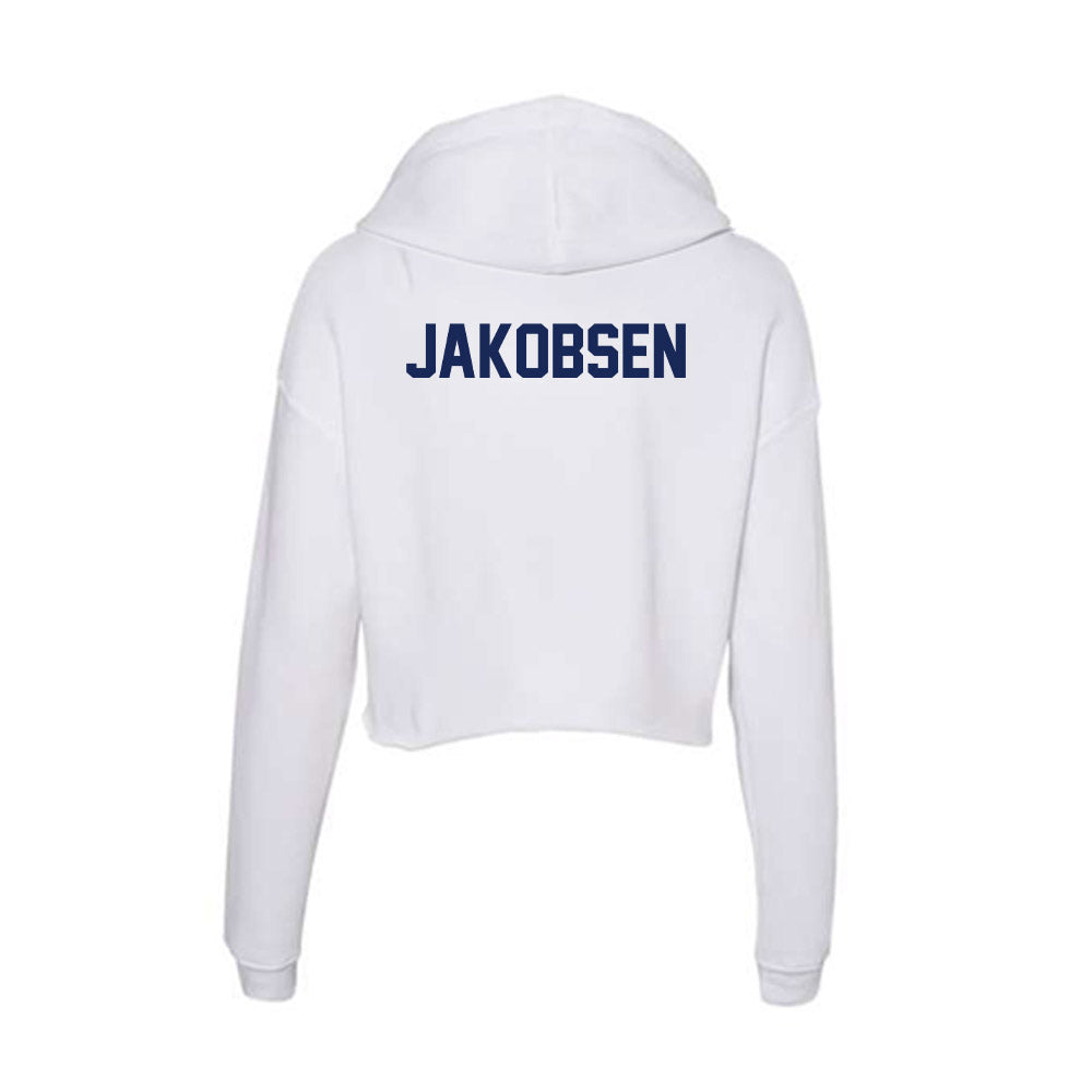 Marquette - NCAA Men's Soccer : Thomas Jakobsen - Women's Crop Fleece Hoodie-1