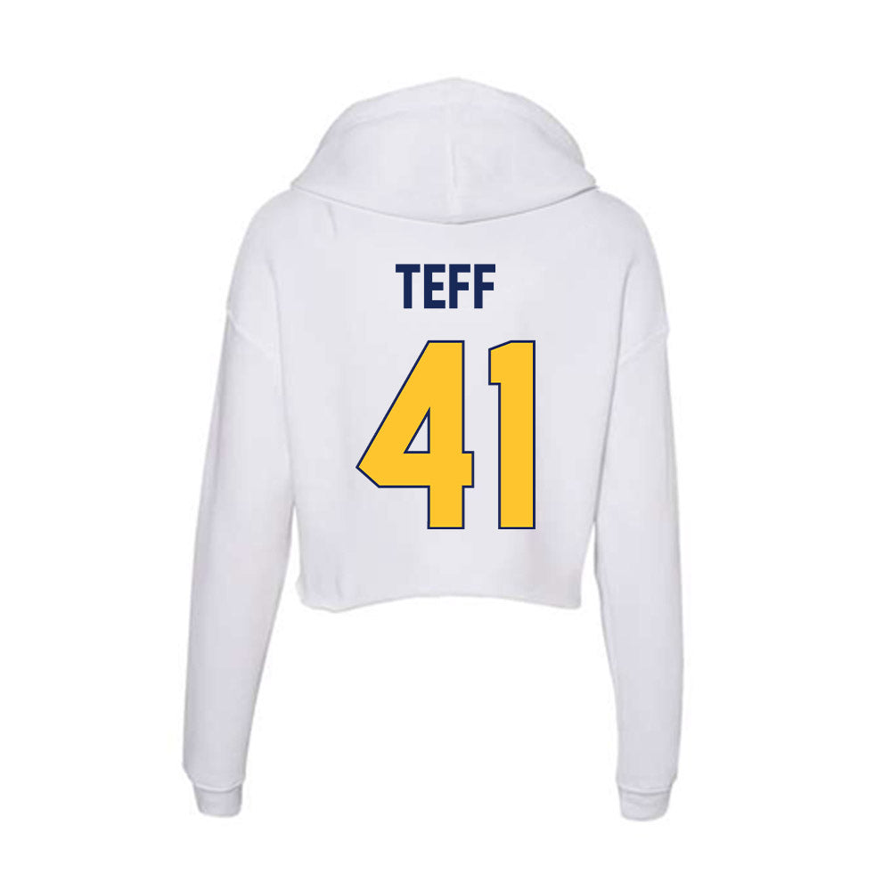 Marquette - NCAA Men's Lacrosse : Troy Teff - Women's Crop Fleece Hoodie-1
