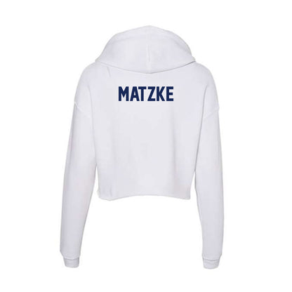 Marquette - NCAA Men's Track & Field : Alexander Matzke - Women's Crop Fleece Hoodie-1