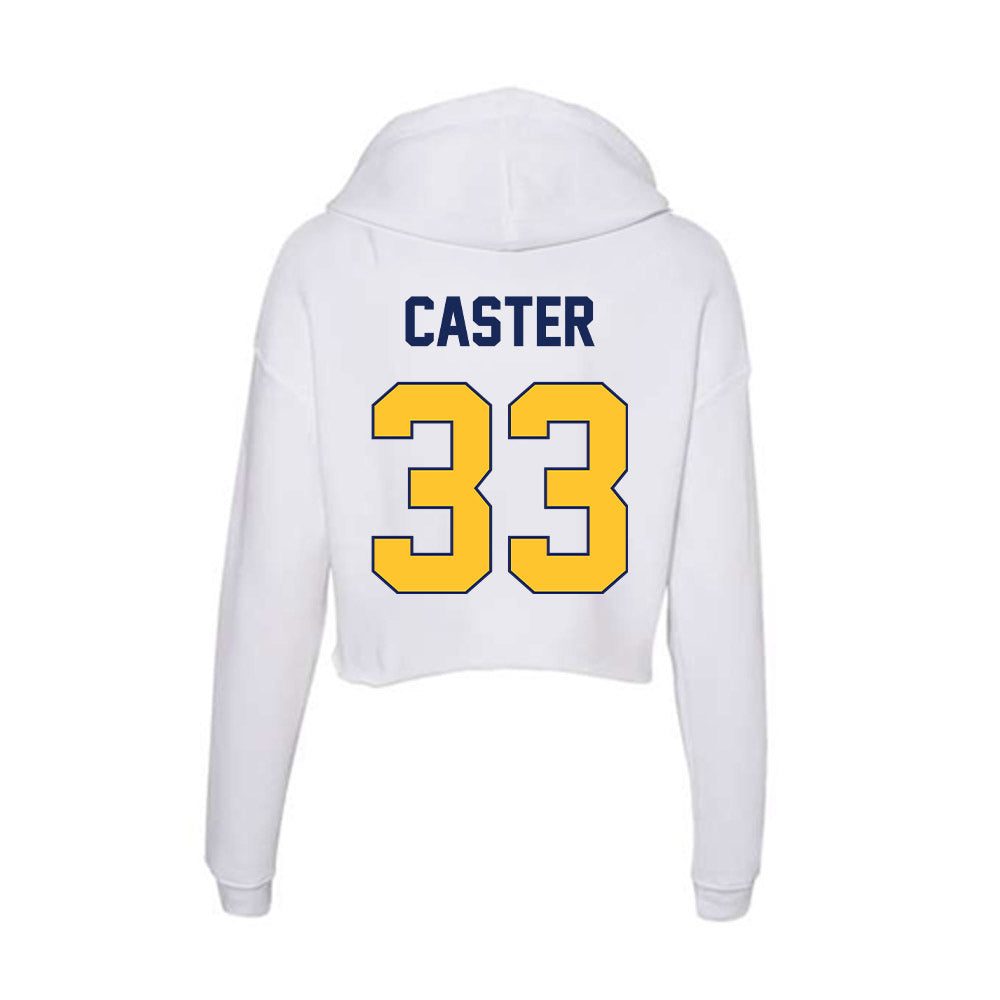 Marquette - NCAA Men's Lacrosse : Chandler Caster - Women's Crop Fleece Hoodie-1