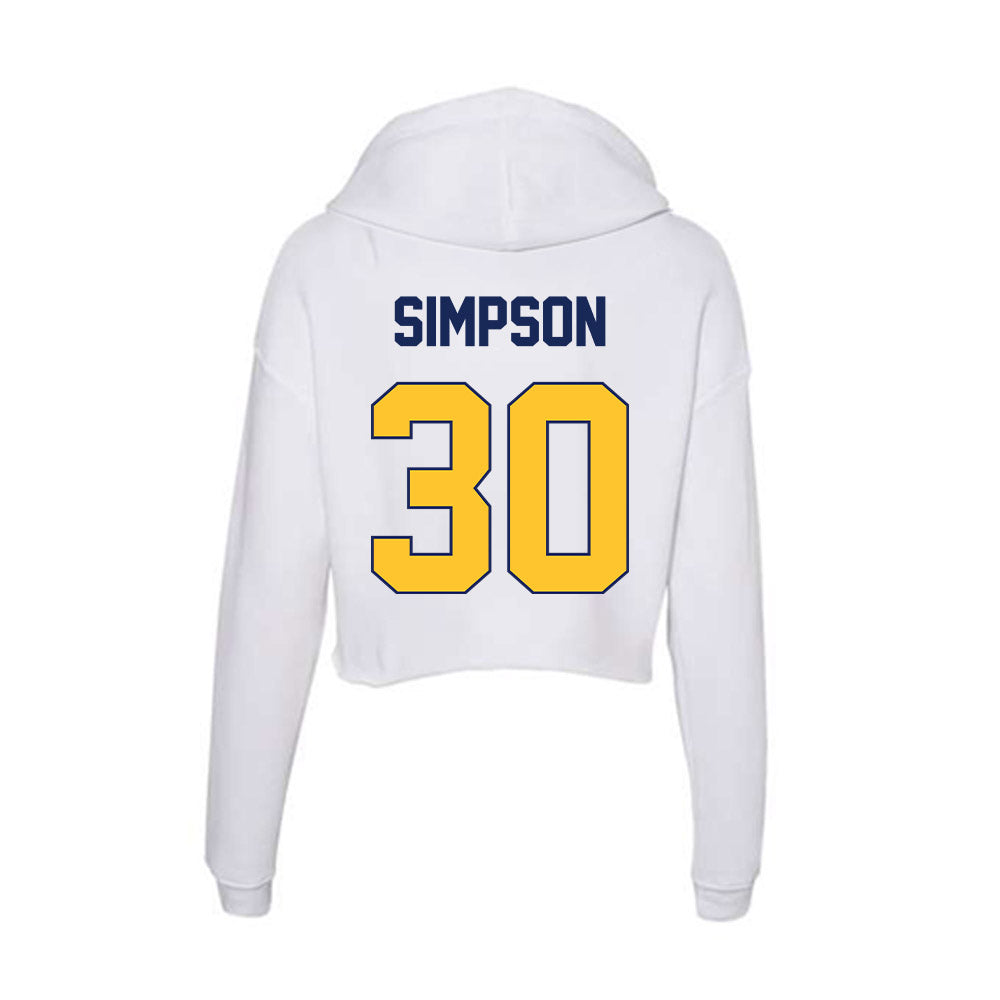 Marquette - NCAA Men's Soccer : Cameron Simpson - Women's Crop Fleece Hoodie-1