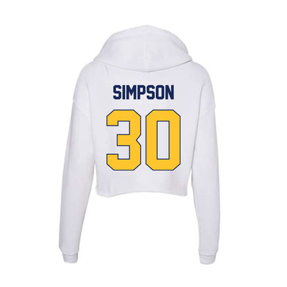 Marquette - NCAA Men's Soccer : Cameron Simpson - Women's Crop Fleece Hoodie-1