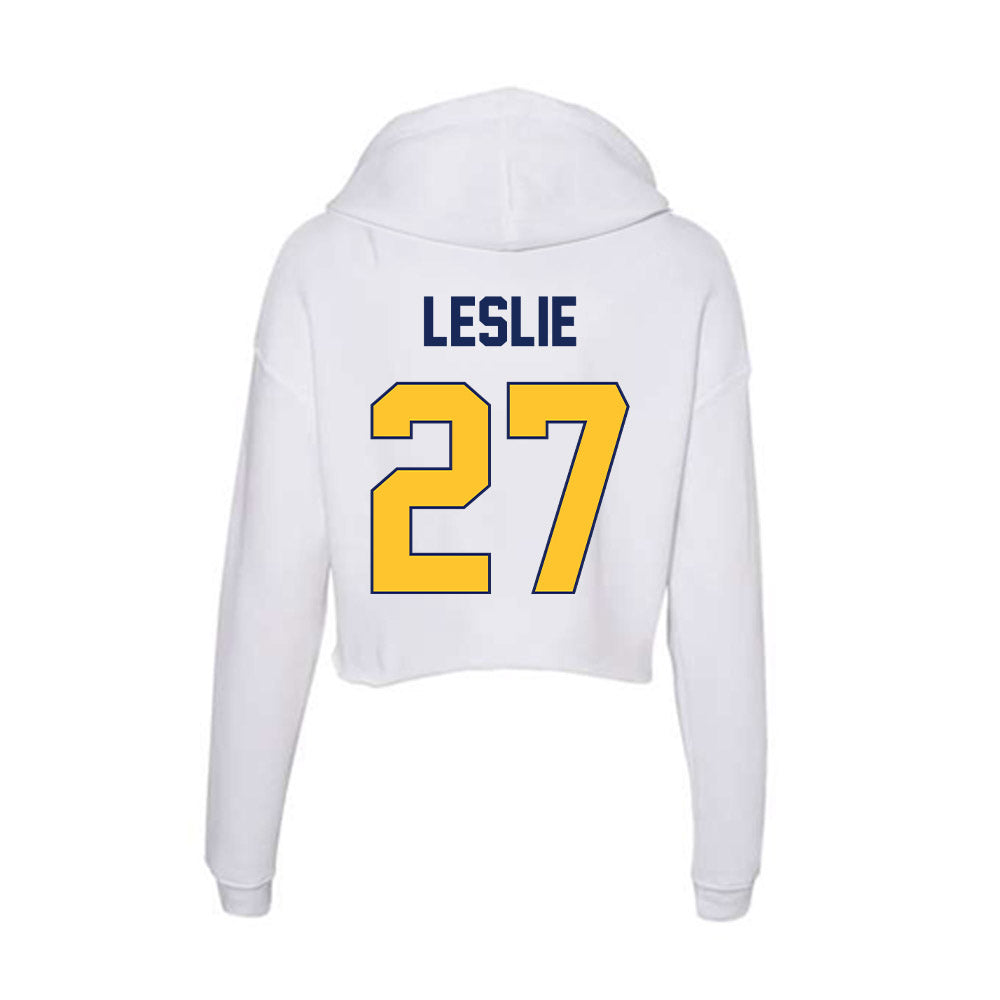 Marquette - NCAA Men's Lacrosse : Parker Leslie - Women's Crop Fleece Hoodie-1