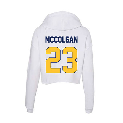Marquette - NCAA Men's Lacrosse : PJ McColgan - Women's Crop Fleece Hoodie-1