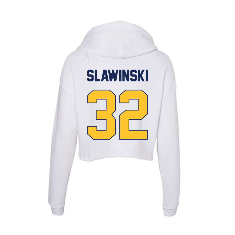 Marquette - NCAA Men's Soccer : Will Slawinski - Classic Shersey Women's Crop Fleece Hooded Sweatshirt-1