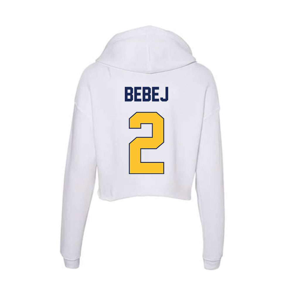 Marquette - NCAA Men's Soccer : Kyle Bebej - Classic Shersey Women's Crop Fleece Hooded Sweatshirt-1