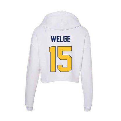 Marquette - NCAA Women's Volleyball : Molly Welge - Classic Shersey Women's Crop Fleece Hoodie-1