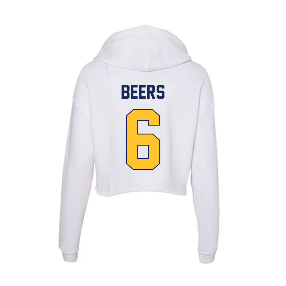 Marquette - NCAA Women's Volleyball : Alicia Beers - Women's Crop Fleece Hoodie-1
