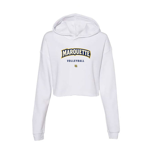 Marquette - NCAA Women's Volleyball : Berrak Sporeli - Classic Shersey Women's Crop Fleece Hooded Sweatshirt-0