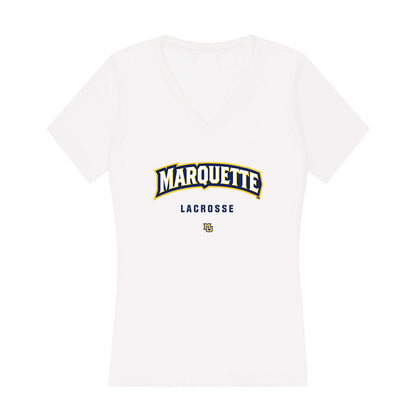 Marquette - NCAA Women's Lacrosse : Mckenna Farrell - Women's V-Neck T-Shirt-0