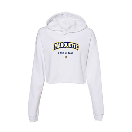 Marquette - NCAA Men's Basketball : Damarius Owens - Women's Crop Fleece Hoodie-0