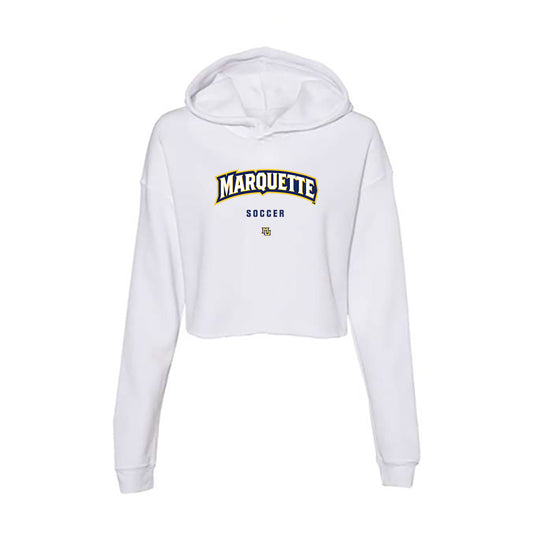 Marquette - NCAA Men's Soccer : Tristan Ronnestad-Stevens - Classic Shersey Women's Crop Fleece Hooded Sweatshirt-0