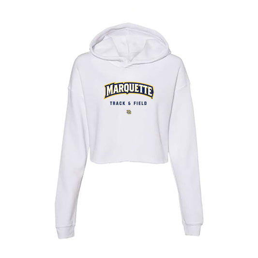 Marquette - NCAA Men's Track & Field : Hunter Robin - Classic Shersey Women's Crop Fleece Hooded Sweatshirt-0