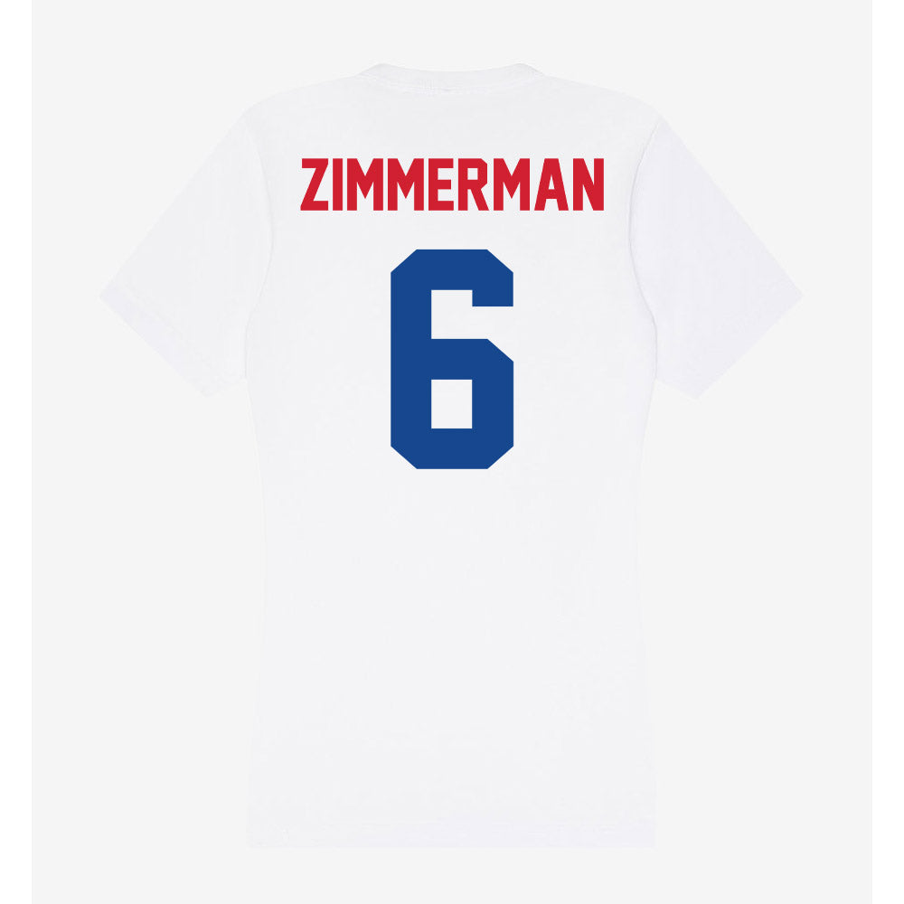 SMU - NCAA Women's Soccer : Ella Zimmerman - Women's V-Neck T-Shirt-1