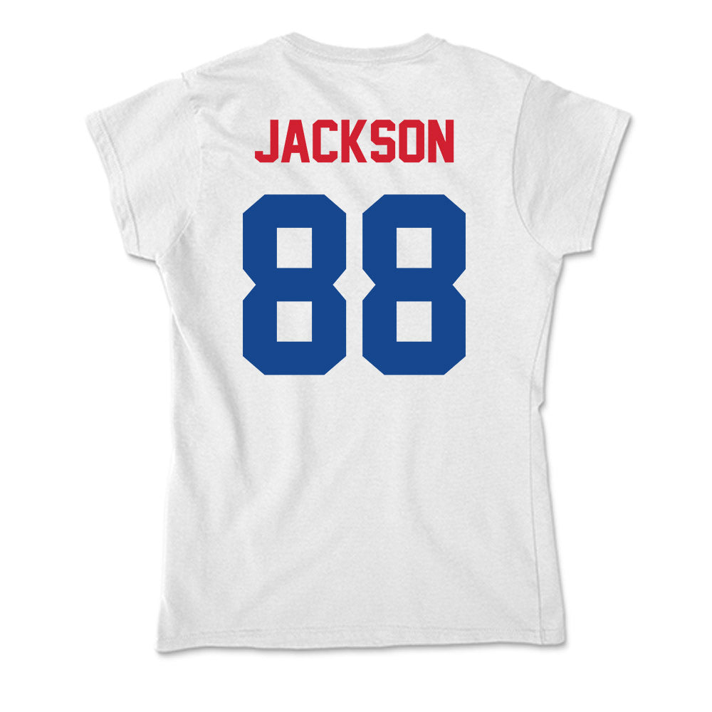 SMU - NCAA Football : Trey Jackson - Soft Style Women’s T-Shirt-1