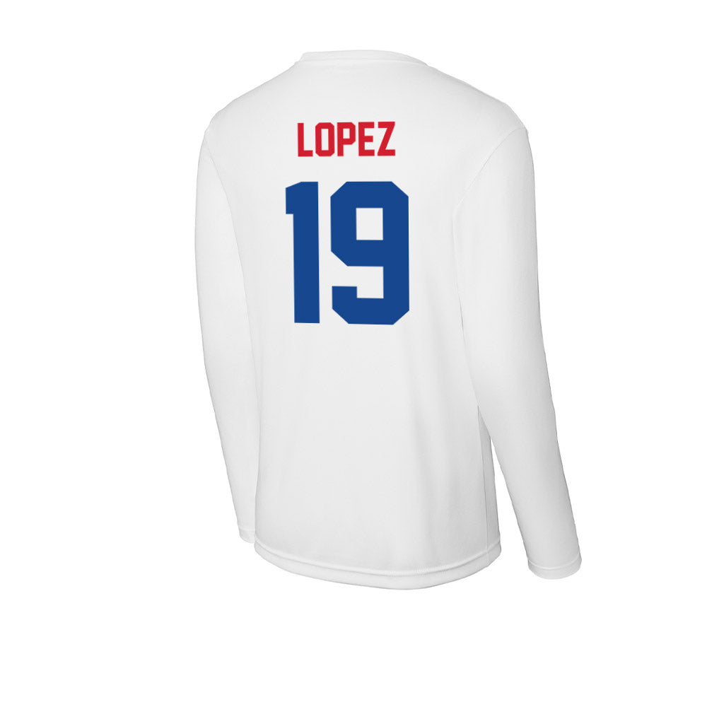 SMU - NCAA Men's Soccer : Milton Lopez - Activewear Long Sleeve T-Shirt-1