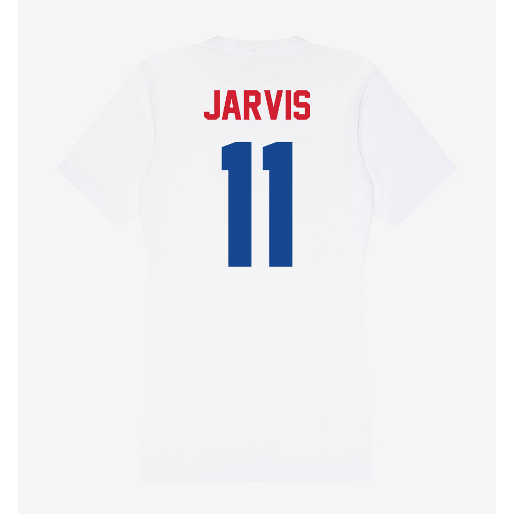 SMU - NCAA Men's Basketball : Sam Jarvis - Women's V-Neck T-Shirt-1