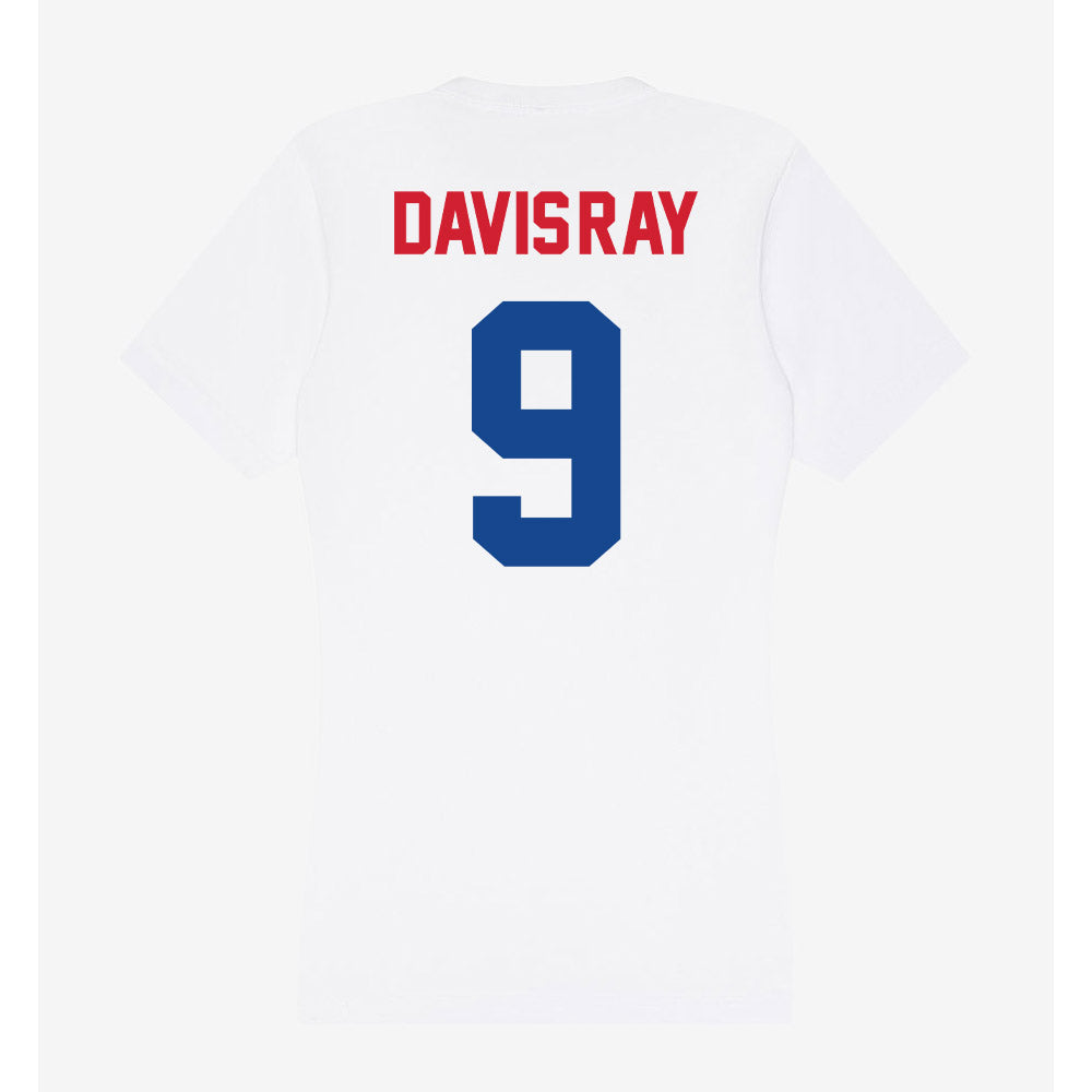 SMU - NCAA Men's Basketball : Bj Davis-Ray - Women's V-Neck T-Shirt-1