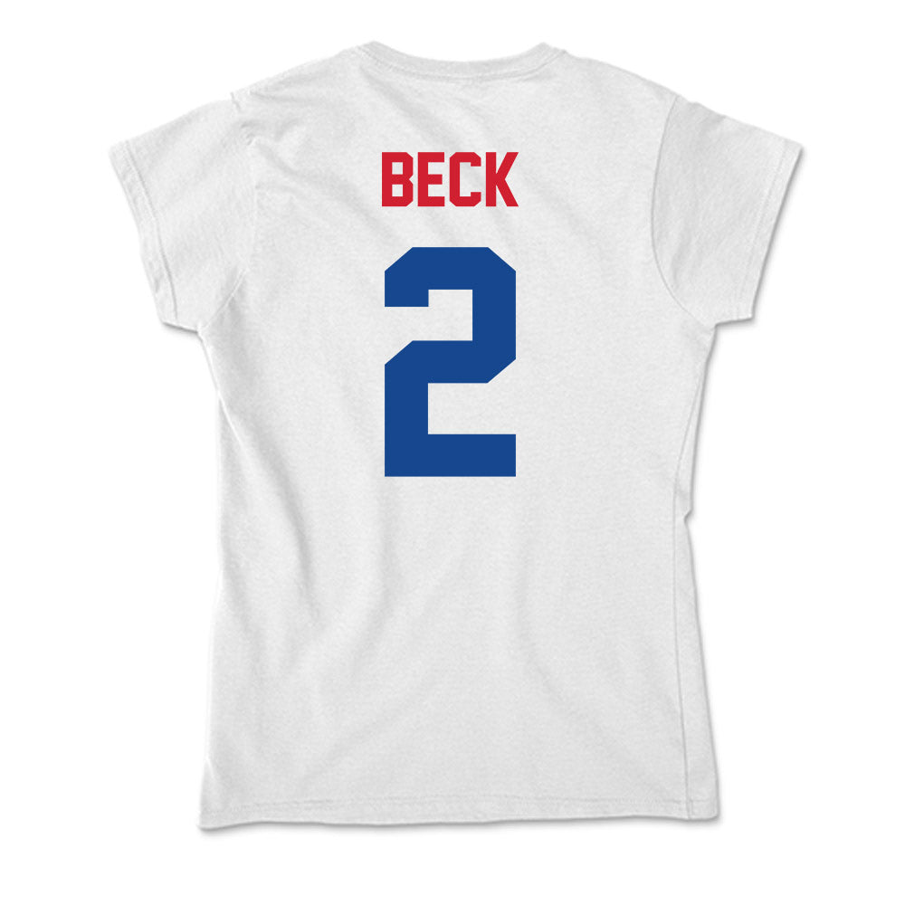 SMU - NCAA Women's Soccer : Kamiya Beck - Soft Style Women’s T-Shirt-1