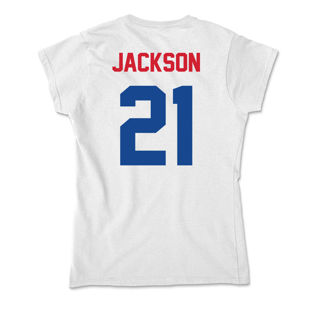 SMU - NCAA Women's Basketball : Kaylin Jackson - Soft Style Women’s T-Shirt-1