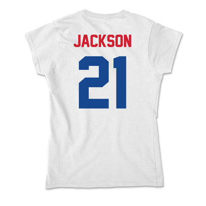 SMU - NCAA Women's Basketball : Kaylin Jackson - Soft Style Women’s T-Shirt-1