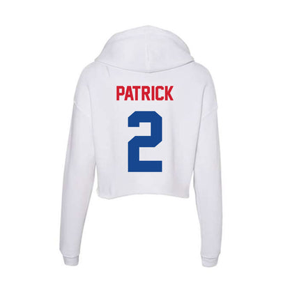 SMU - NCAA Men's Basketball : Jacob Patrick - Women's Crop Fleece Hooded Sweatshirt-1