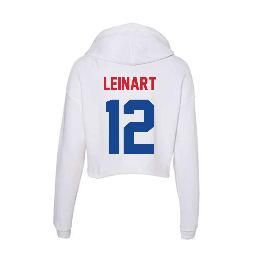 SMU - NCAA Football : Cole Leinart - Women's Crop Fleece Hoodie-1