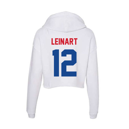 SMU - NCAA Football : Cole Leinart - Women's Crop Fleece Hoodie-1