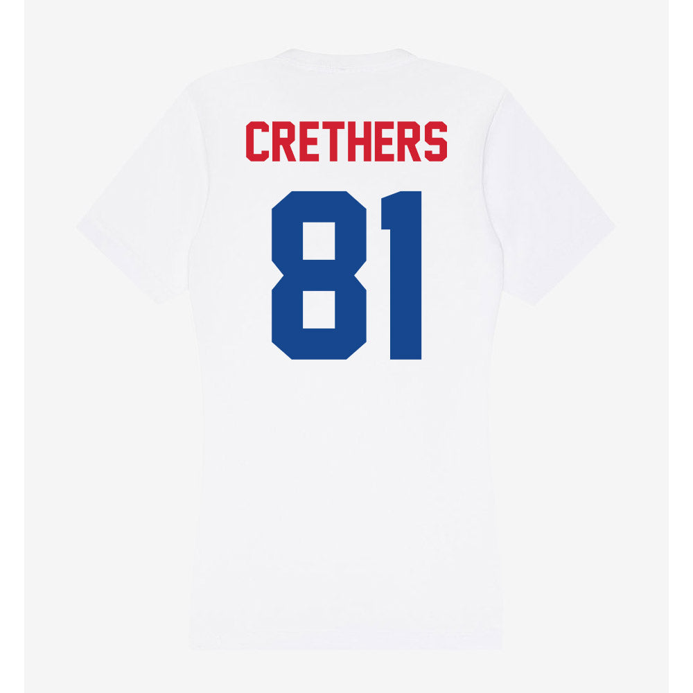 SMU - NCAA Football : Ty Crethers - Women's V-Neck T-Shirt-1