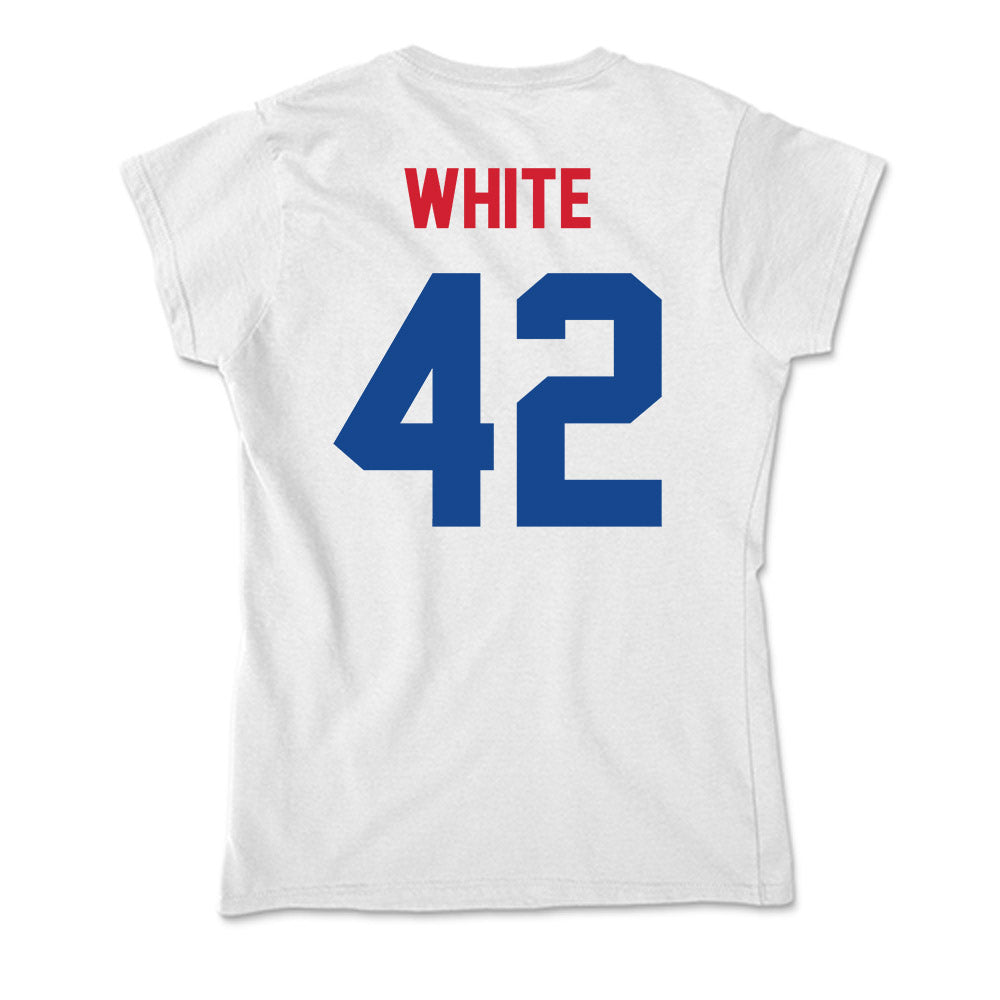SMU - NCAA Women's Basketball : Roxy White - Soft Style Women’s T-Shirt-1