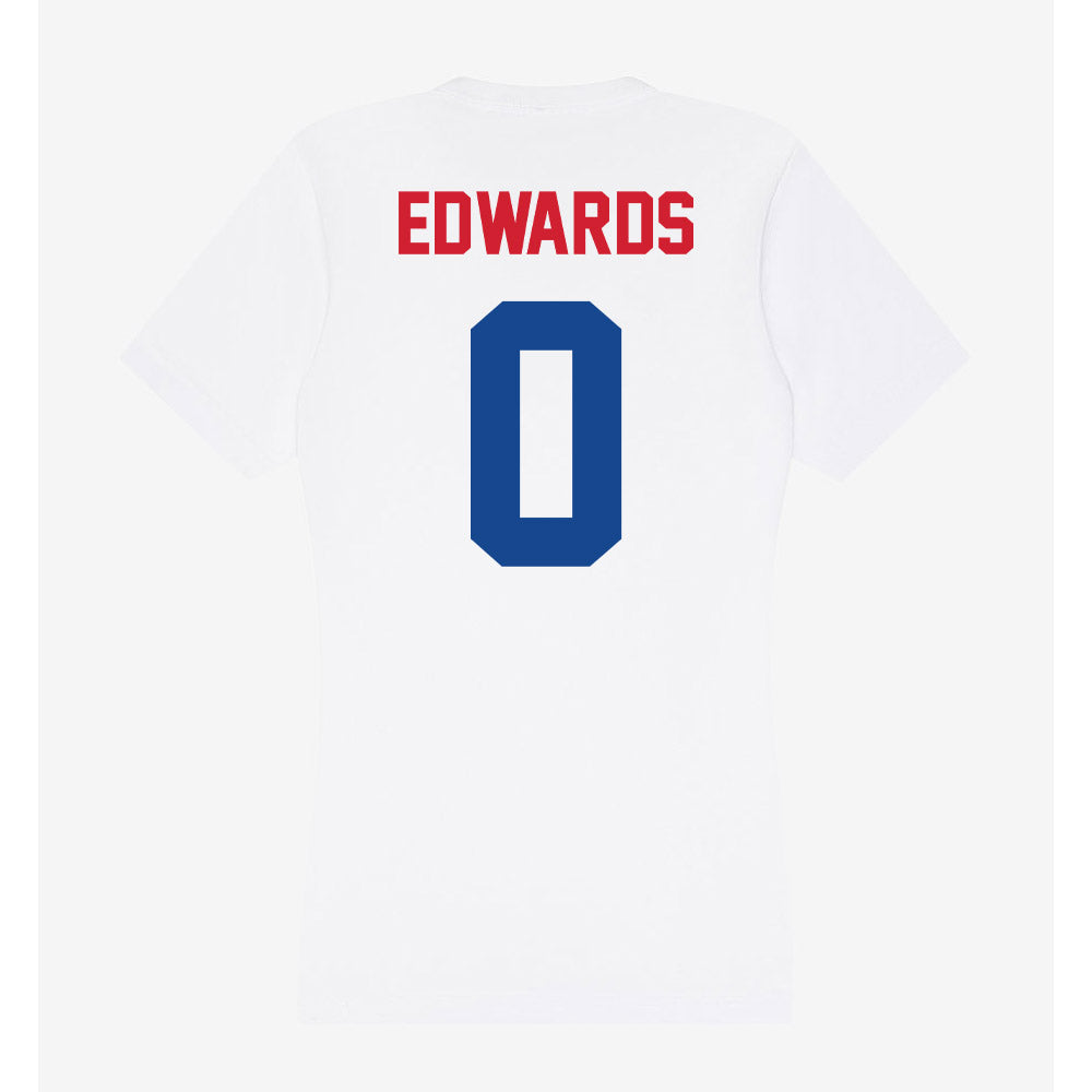 SMU - NCAA Men's Basketball : B.J. Edwards - Women's V-Neck T-Shirt-1