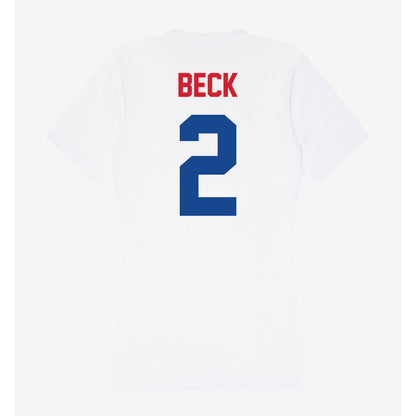 SMU - NCAA Women's Soccer : Kamiya Beck - Women's V-Neck T-Shirt-1