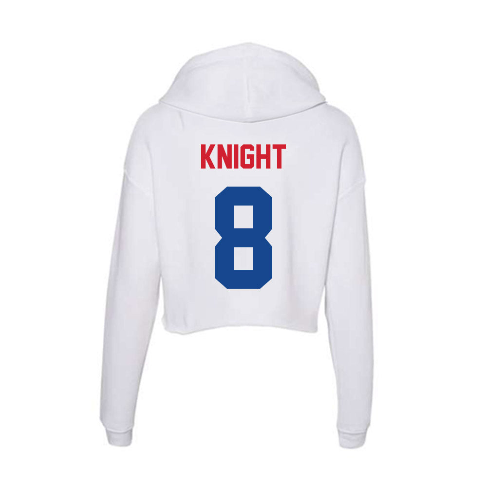 SMU - NCAA Football : Yamir Knight - Women's Crop Fleece Hoodie-1
