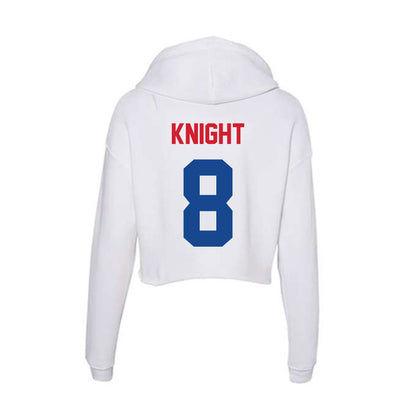 SMU - NCAA Football : Yamir Knight - Women's Crop Fleece Hoodie-1